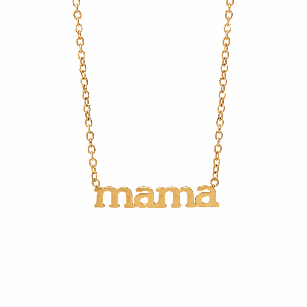 Core Mama Nameplate Necklace 18K PVD Stainless Steel