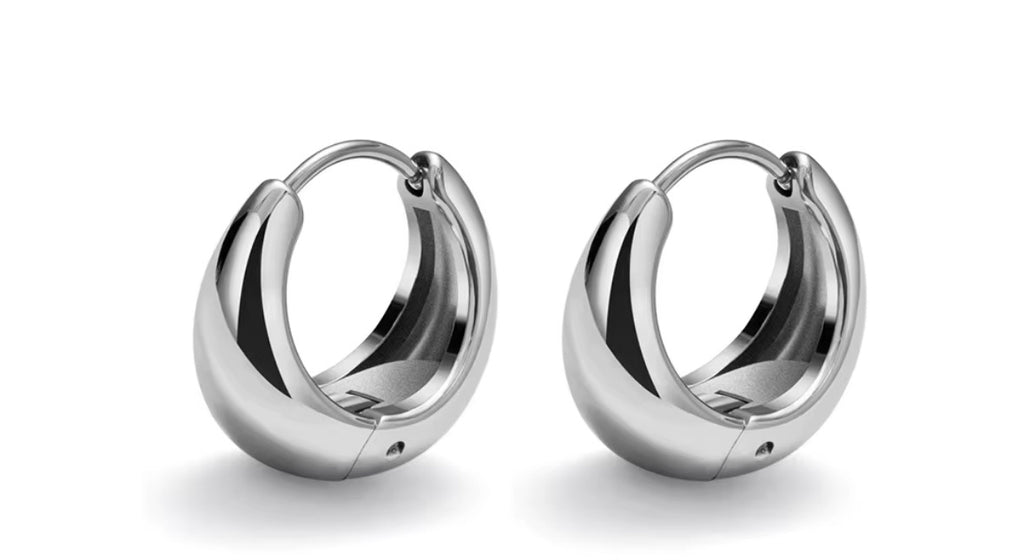 Signature Grace Hoops-  316L Stainless Steel • 18K PVD Gold