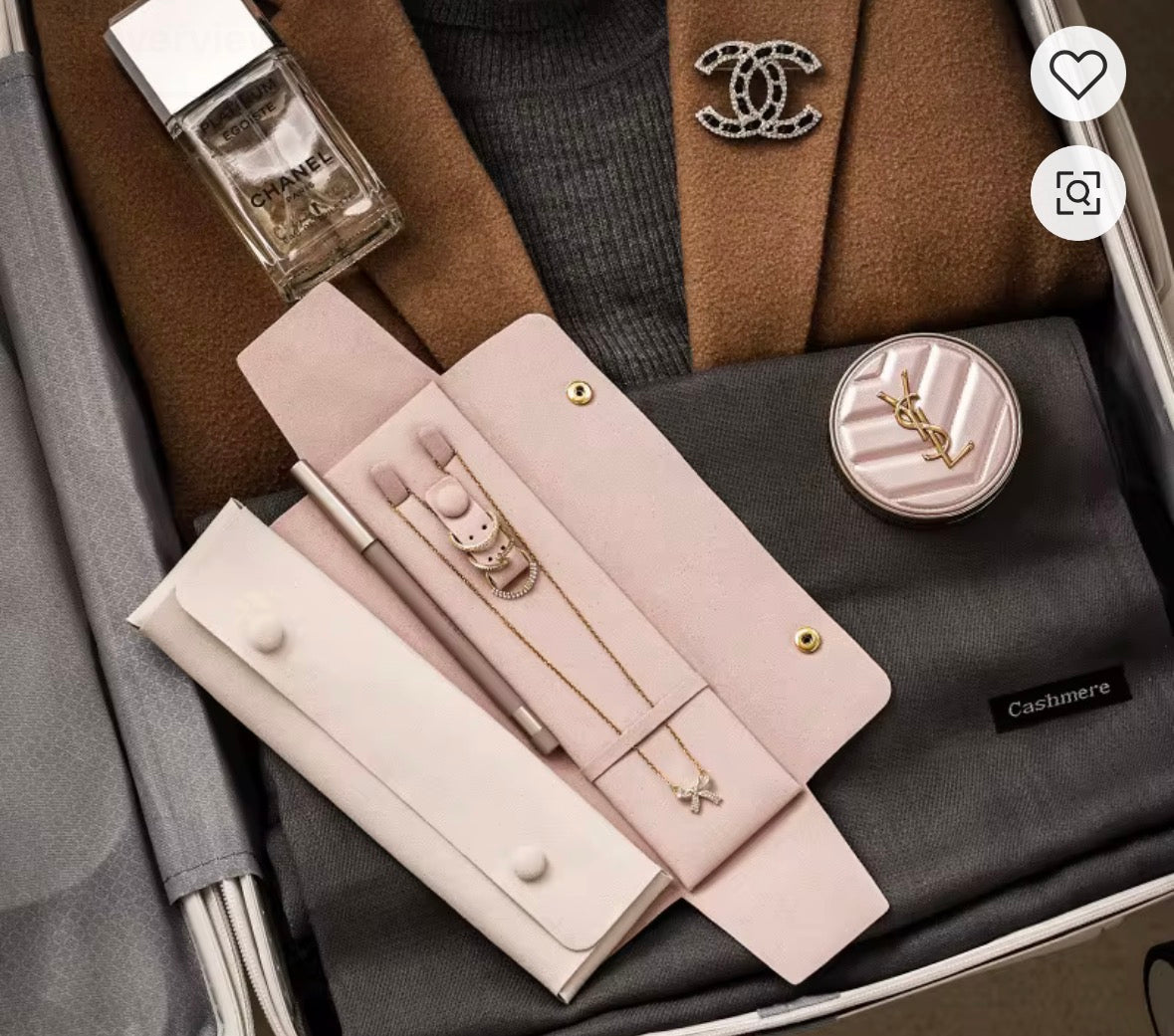 Microfiber Travel Jewelry Organizer