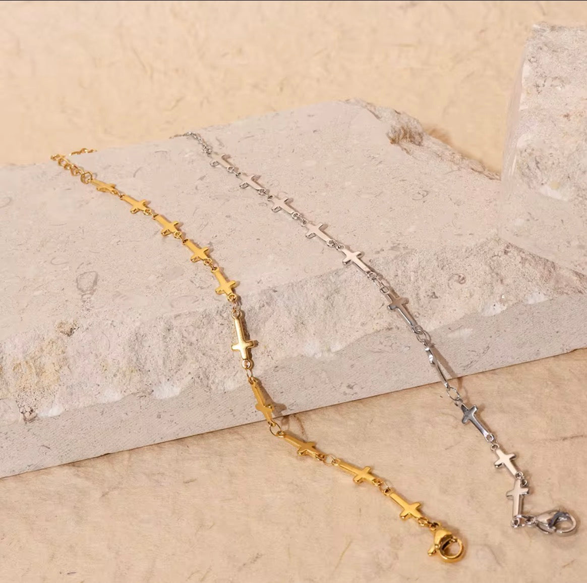 Signature Faith and Flow Bracelet-  316L Stainless Steel • 18K PVD Gold