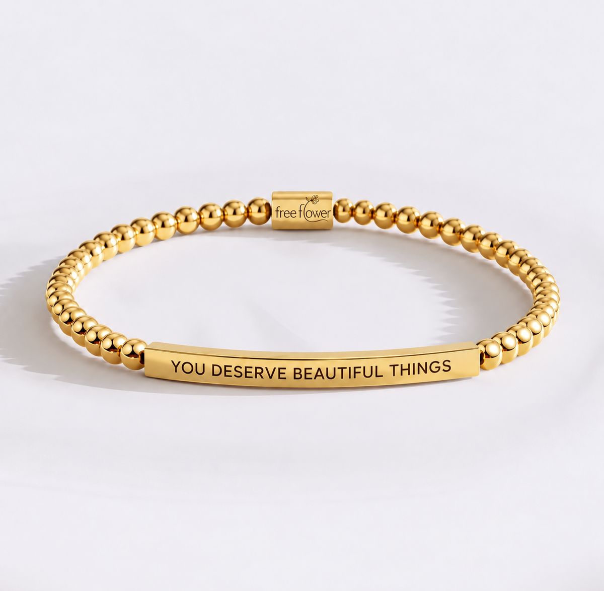 Signature You Deserve Beautiful Things Stretch Bracelet