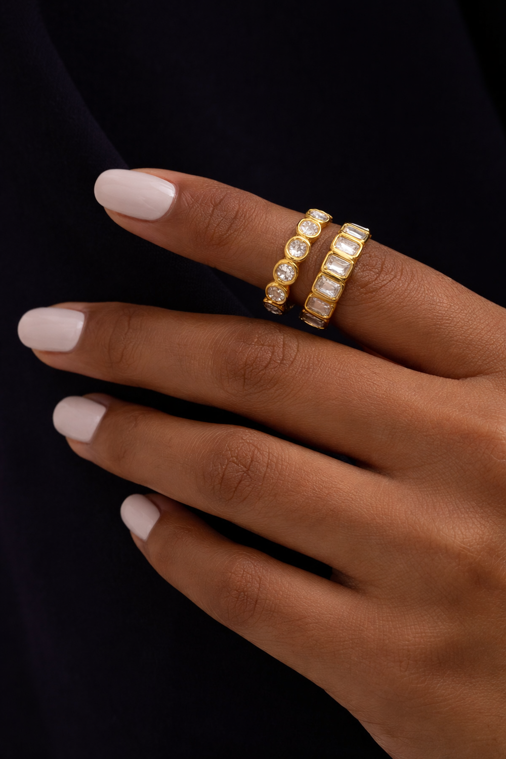 Essentials Radiant Edge Band | 18K Gold 304 Stainless Steel Waterproof Jewelry