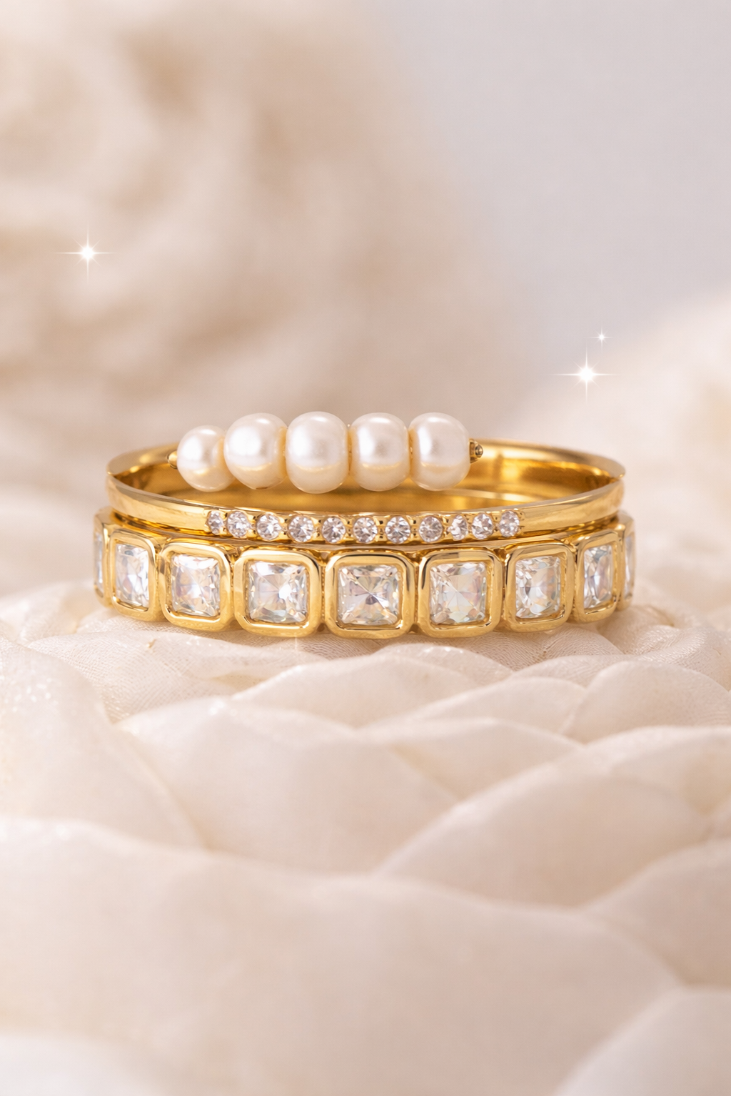 Essentials Radiant Edge Band | 18K Gold 304 Stainless Steel Waterproof Jewelry