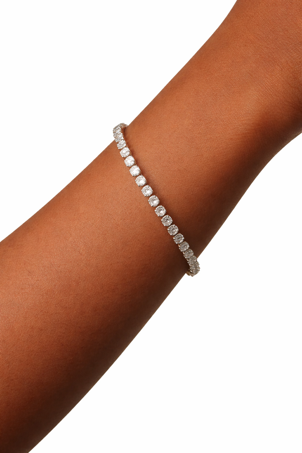 Signature Luxe Line Tennis Bracelet-  316L Stainless Steel • 18K PVD Gold