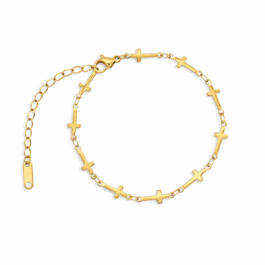 Signature Faith and Flow Bracelet-  316L Stainless Steel • 18K PVD Gold