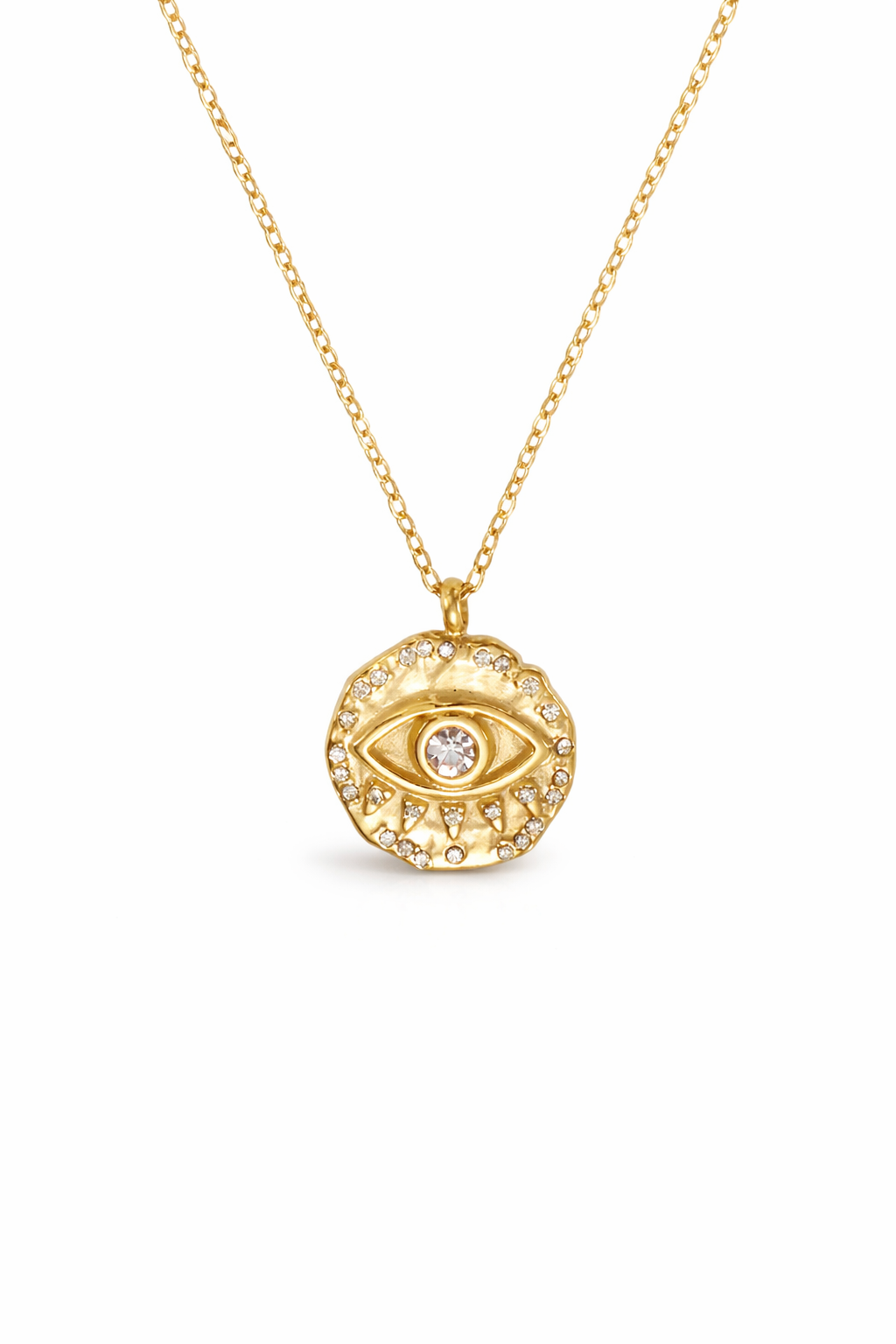 Signature Guardian Gaze Necklace-  316L Stainless Steel • 18K PVD Gold