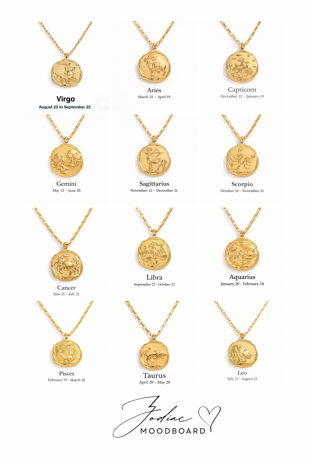 Core Zodiac Coin Necklace