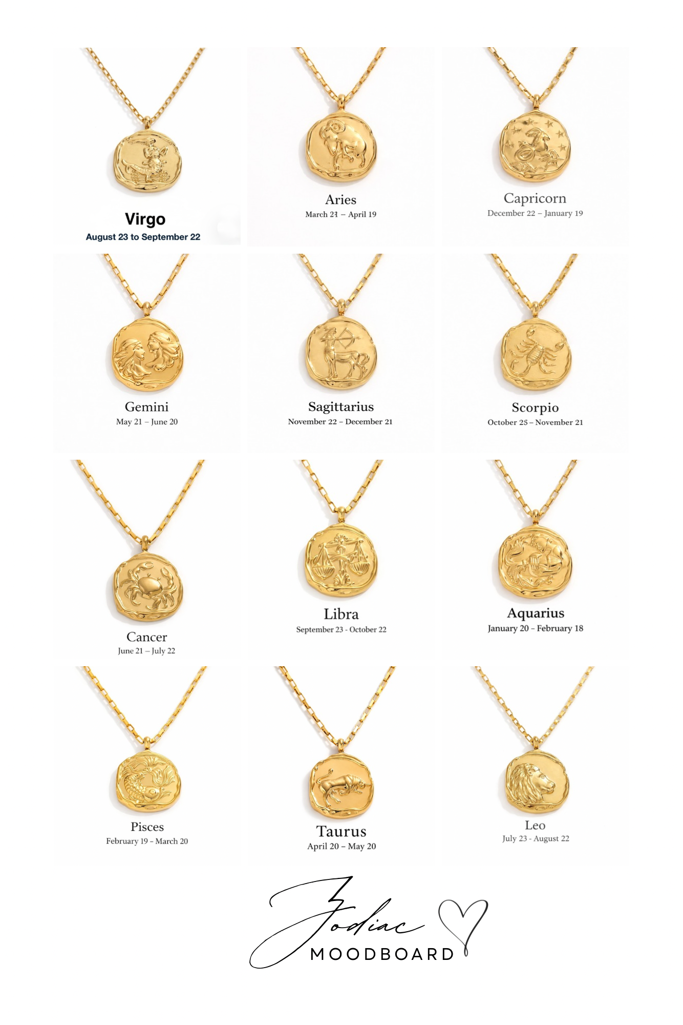 Core Zodiac Coin Necklace